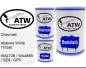 Preview: Chevrolet, Abalone White Tricoat, WA472B / WA485B / GE8 / GP5: 500ml Lackdose + 500ml Klarlack + 250ml Härter - Set, von ATW Autoteile West.